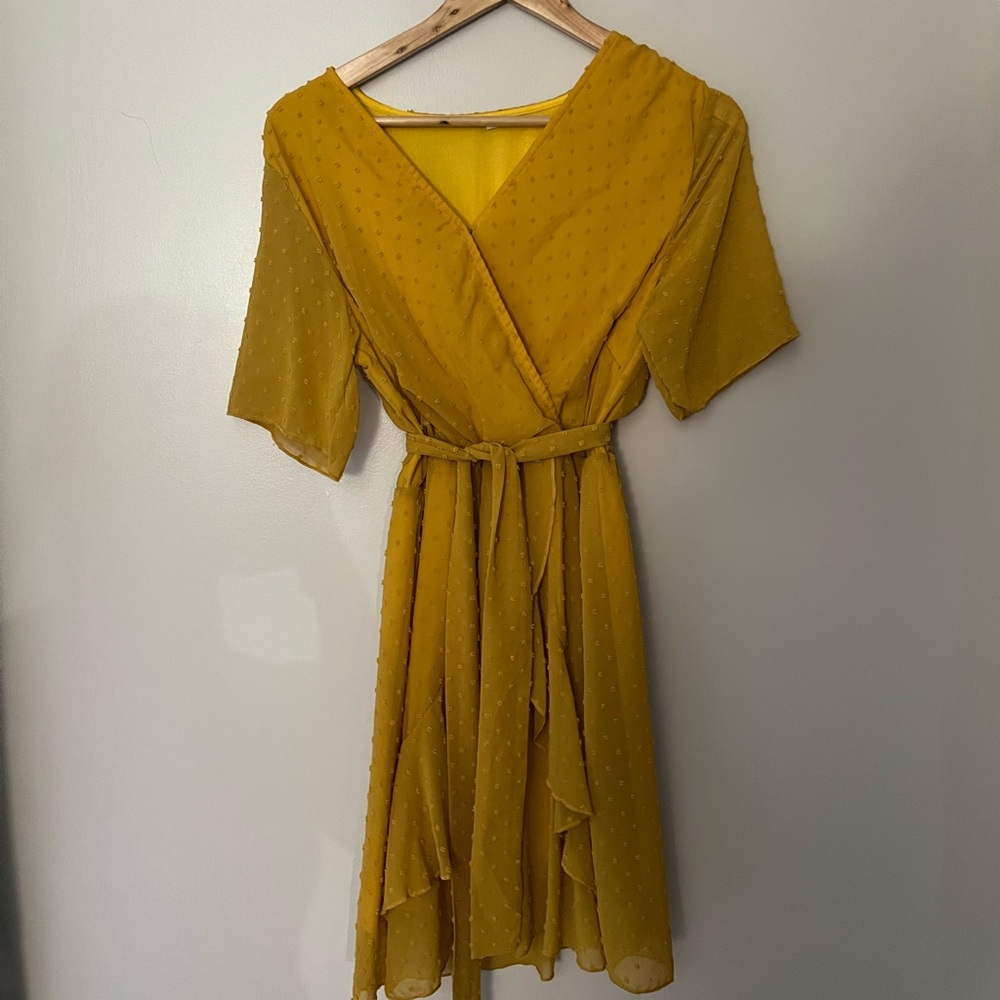 Small Yellow wrap dress